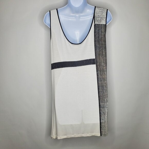 Helmut Lang Womens Sleeveless Colorblock Tunic Tank Top Size 0 Abstract Artsy - Picture 2 of 7